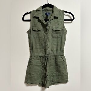GAP Kids Girls L Olive Green Romper